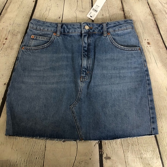 Size 10 Topshop Denim Jean Miniskirt NWT - Picture 5 of 12